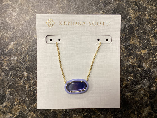 Elisa gold lavender enamel neck