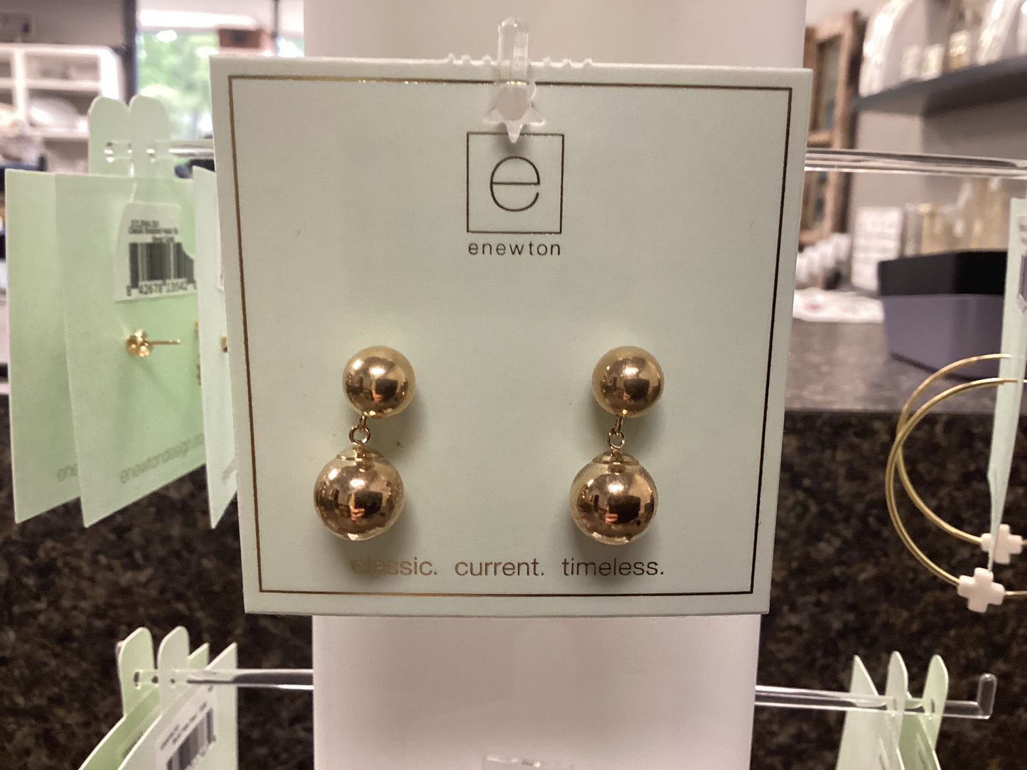 Clarity Stud gold earring
