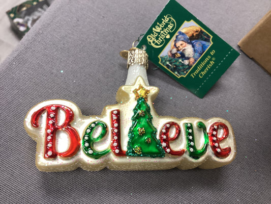 Believe ornament