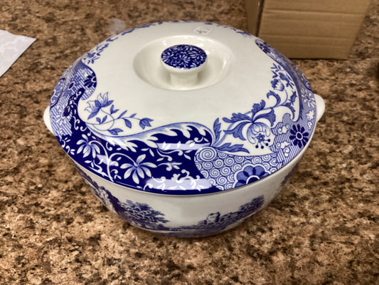 Blue Italian Round covered dish