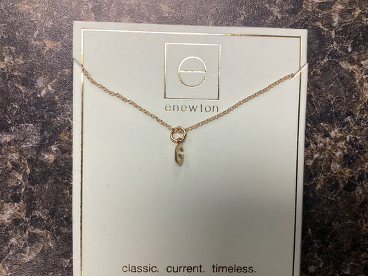 Respect Gold G short necklace