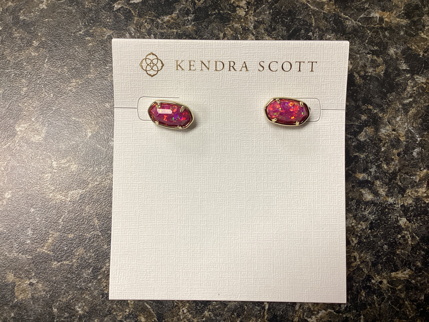 Grayson Stone Stud Ear Gold berry opal