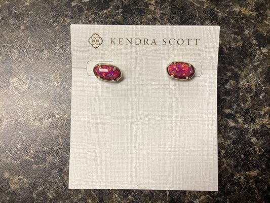 Grayson Stone Stud Ear Gold berry opal