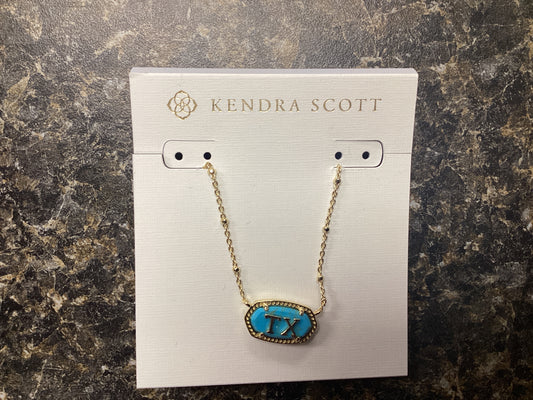 Elisa gold TX turquoise necklace