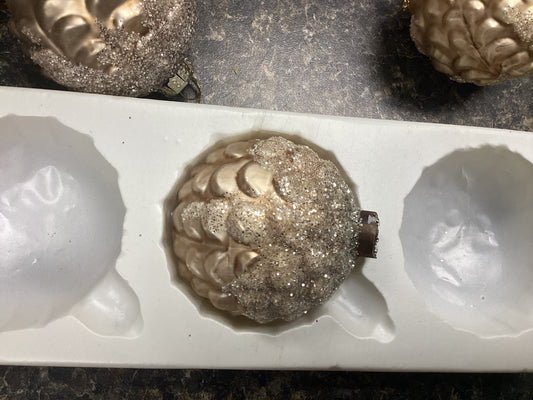 glass pinecone ornament