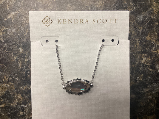 Genevieve silver abalone short necklace