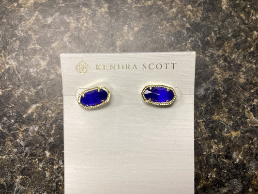 Ellie gold cobalt earrings