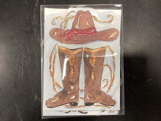 Western Cowboy Peek-a-boo Invitations pack of 10