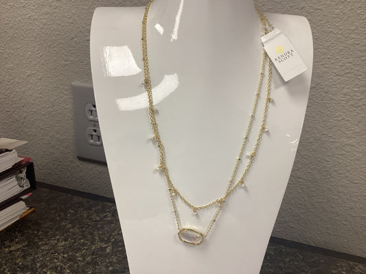 Elisa gold ivory multi layer necklace