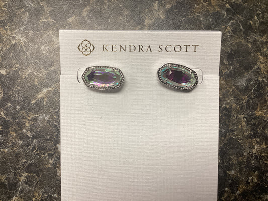 Ellie Silver Dichroic Stud Earrings