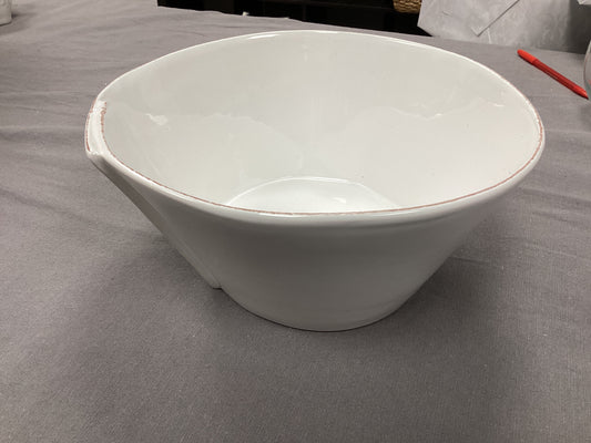 Lastra White Large Serving Bowl