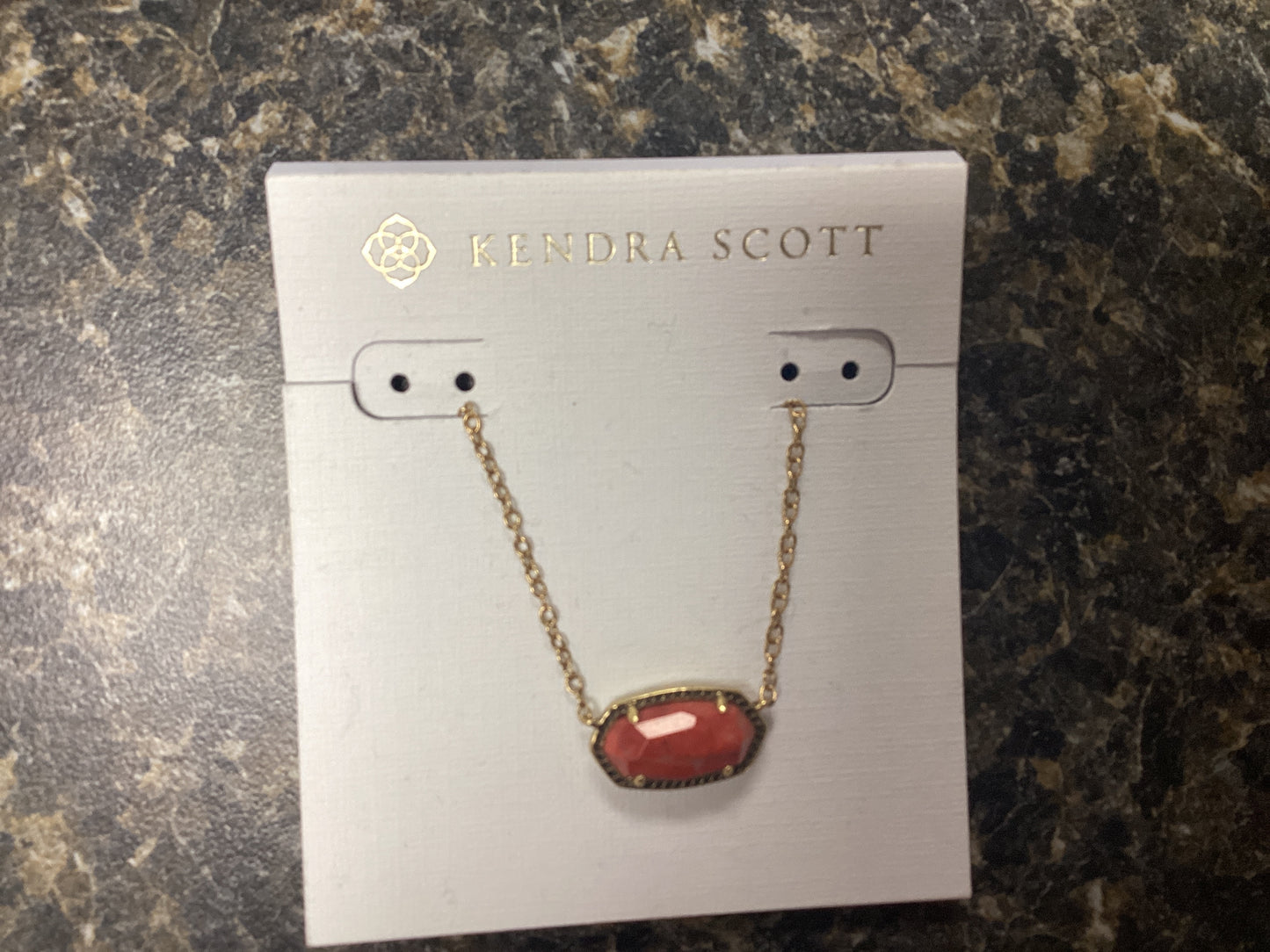 Elisa vin gold burnt sienna necklace