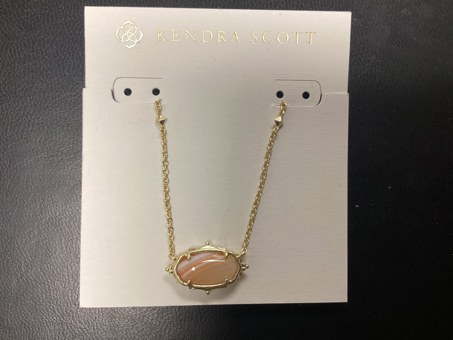 Elisa gold baroque orange agate necklace