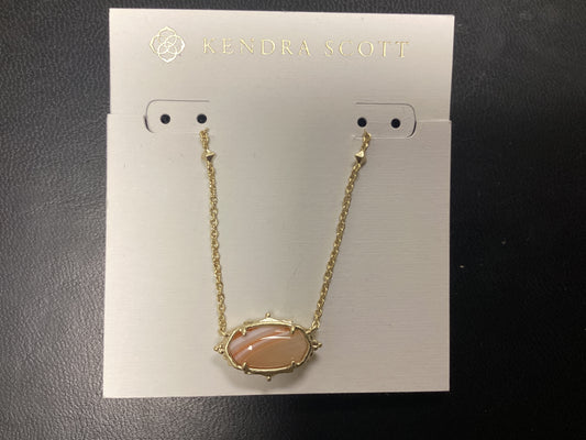 Elisa gold baroque orange agate necklace