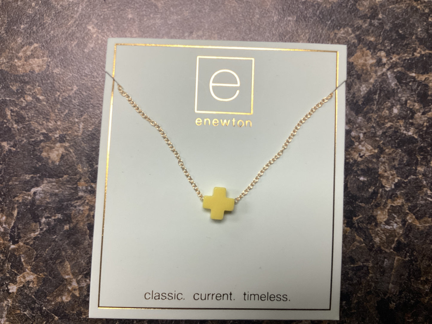 16 " Necklace Gold- Signature Cross Canary