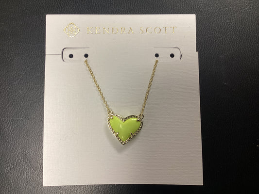 Ari Heart gold neon yellow necklace