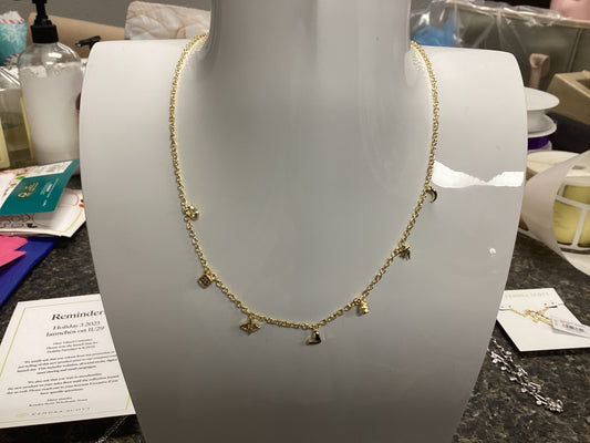 Beatrix strand necklace gold metal