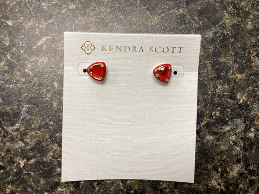 Arden enamel gold red studs