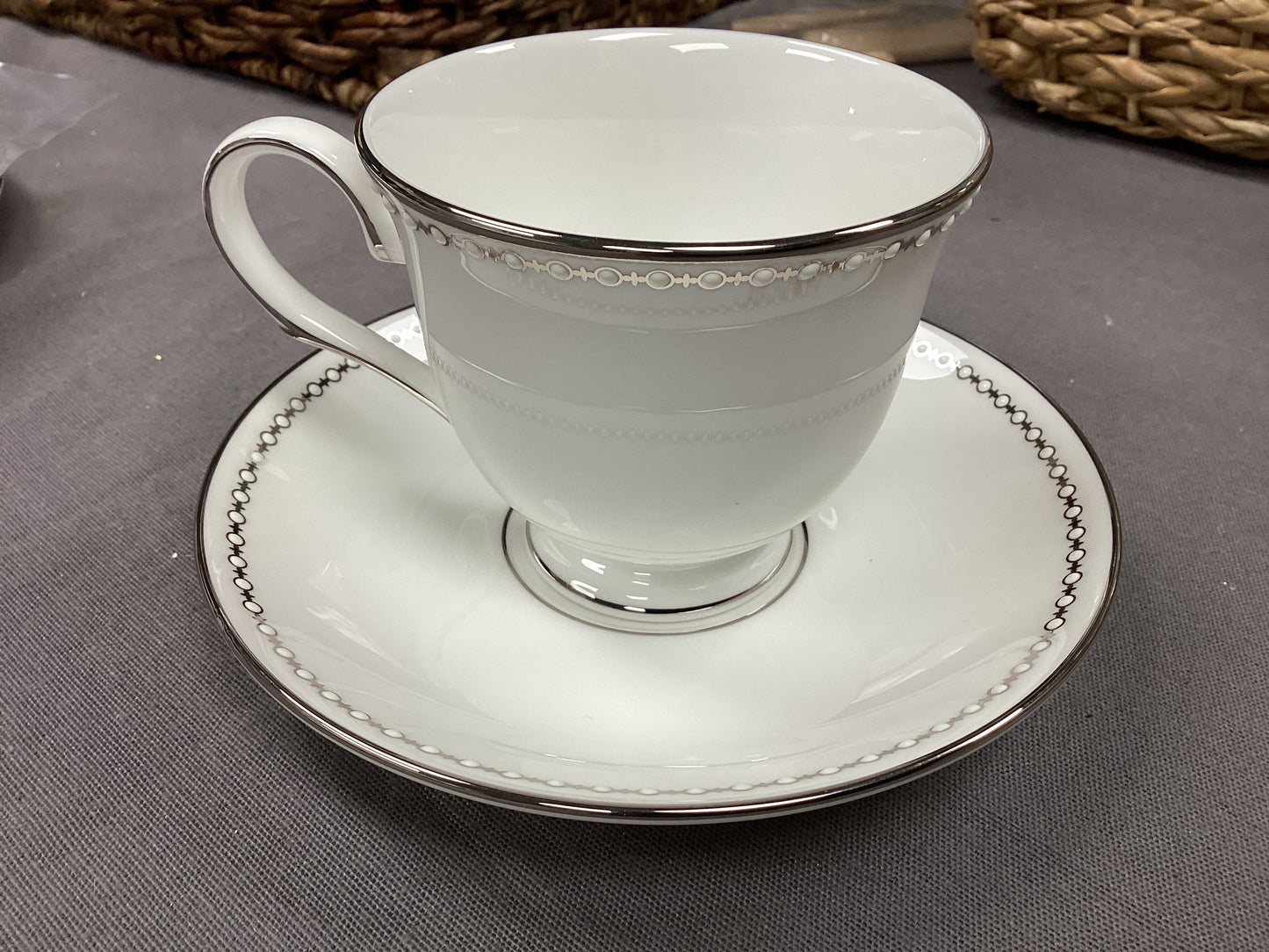 Pearl Platinum Cup and Saucer