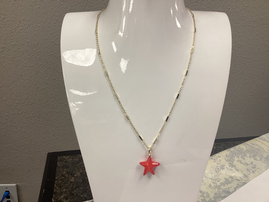 Jae Star gold Red short necklace