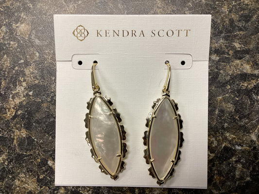 Genevieve gold ivory drop earrings