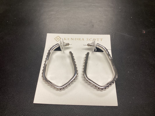 Lonnie silver beaded hoop earrings