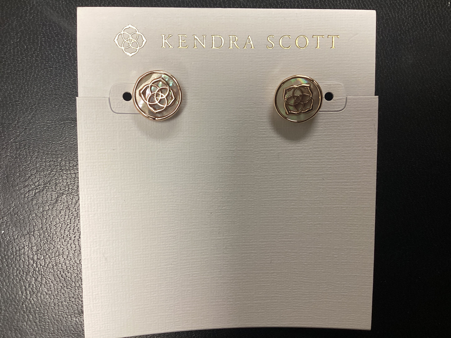 Dira rsg stamped abalone stud earrings