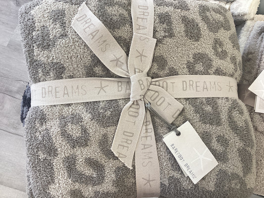Cozy chic adult throw linen/warm gray