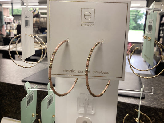 Hope Unwritten peach hoop earrings