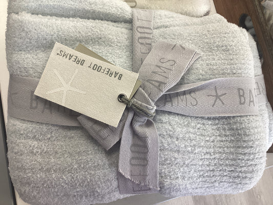 Cozy Chic ribbed blue baby blanket