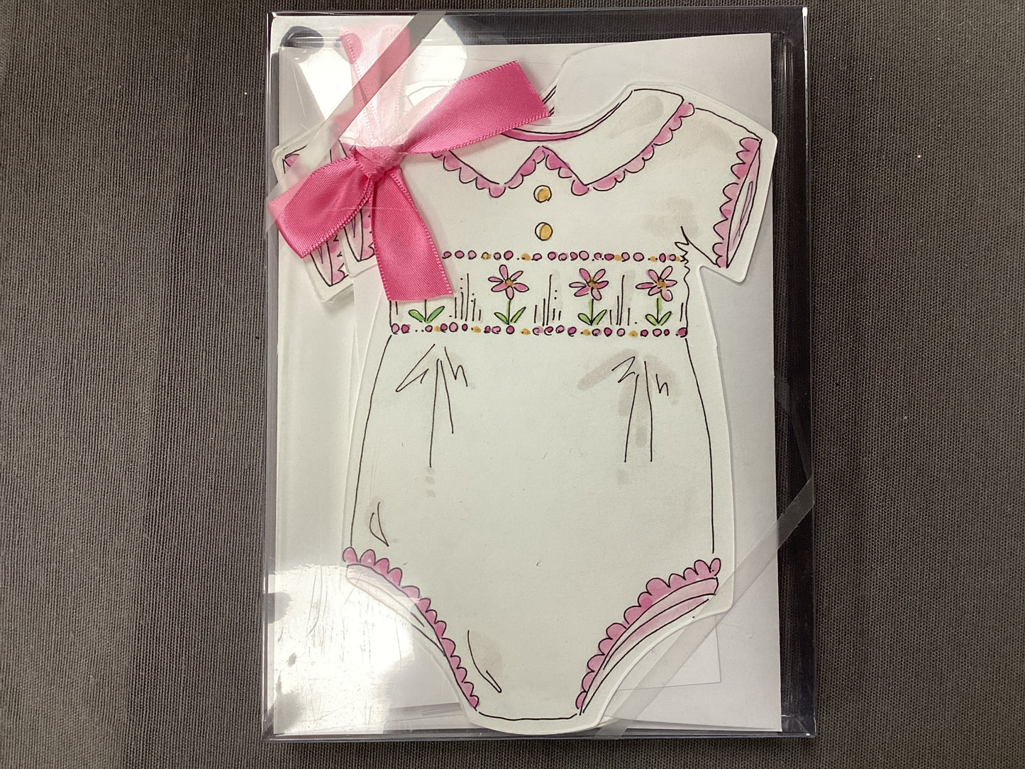 Smocked Pink Outfit invite