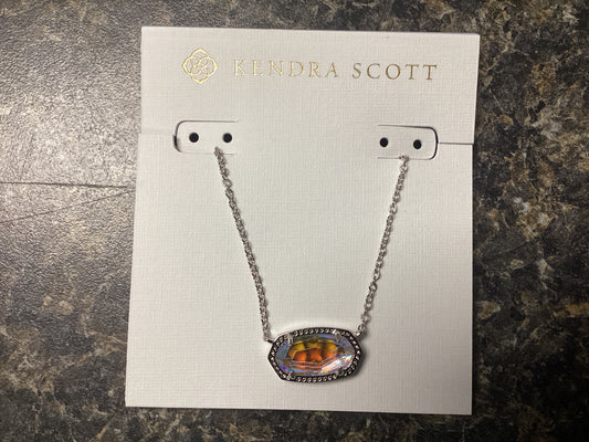 Elisa necklace rhod dichroic glass