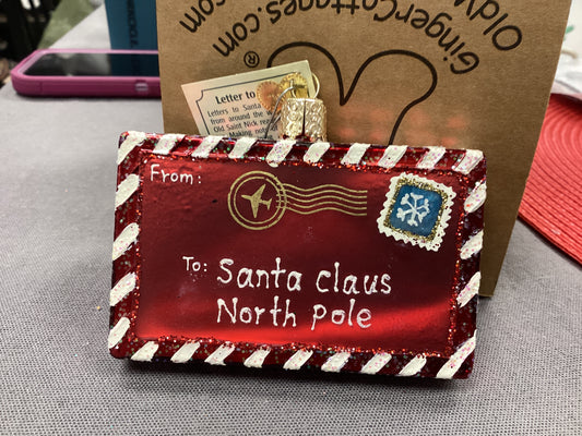 Letter to Santa ornament
