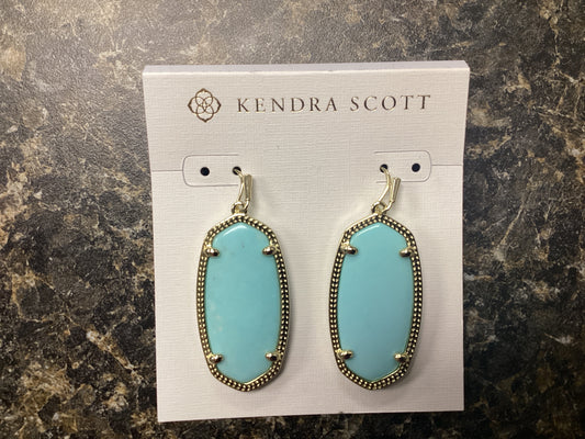 Elle gold blue magnesite earring
