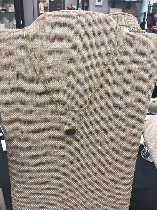 Elisa gold multi strand necklace