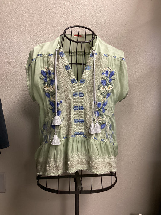 Noah Blouse Sage Extra Small