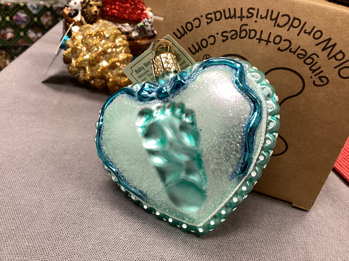 Baby Boy's Footprint ornament