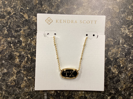 Elisa TX gold black necklace