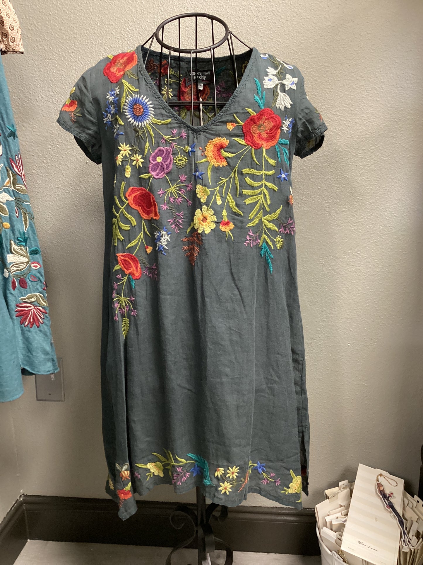 Provence drape ash tunic dress Extra Small