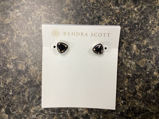 Arden enamel gold navy studs