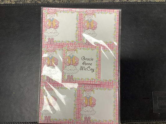 giddy up gal enclosure card