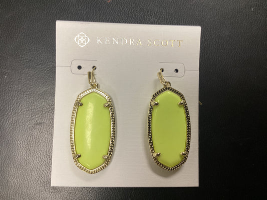 Elle gold neon yellow earrings