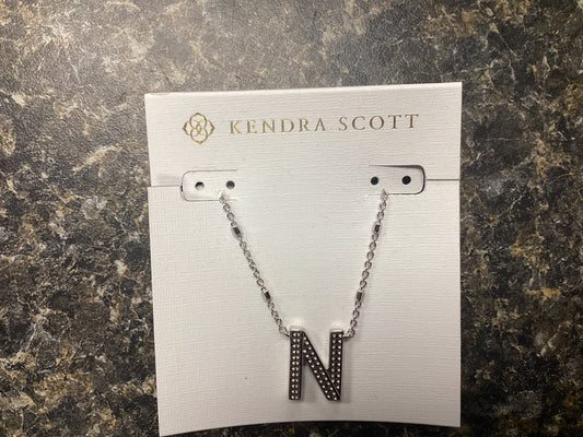 Letter N Silver Pendant necklace