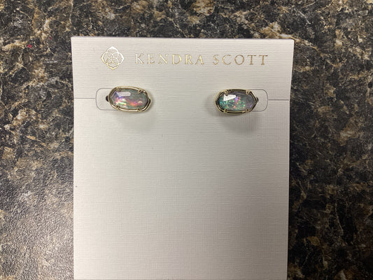 Grayson gold lilac abalone stud earrings