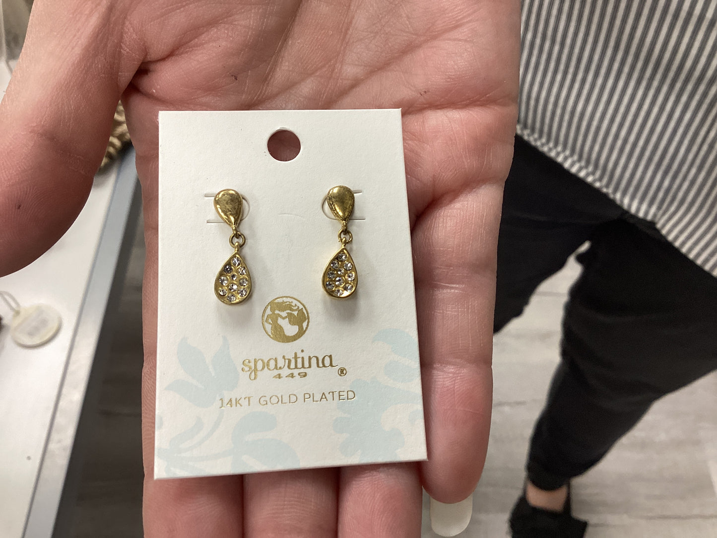 Pear Drop Earrings Crystal