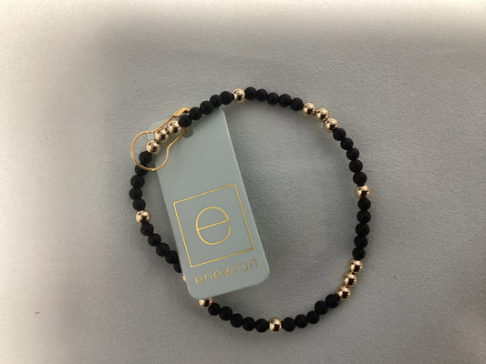 Worthy Pattern 3mm bead bracelet Matte Onyx
