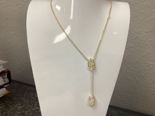 Elisa gold Y necklace mosaic