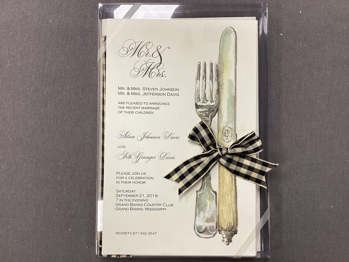 fork and knife invite