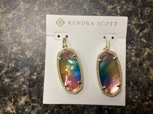 Elle gold yellow watercolor earring
