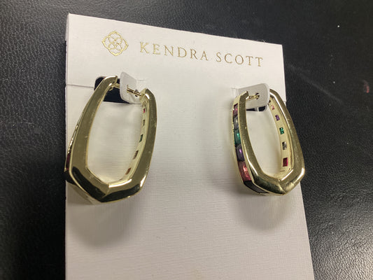 Parker gold multi color hoop earrings